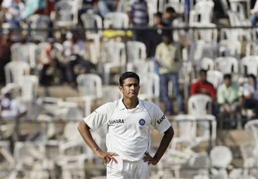 Anil Kumble looks on during the first day of the first Test match against Australia in Bangalore. India vs Australia: 1st Test, Day 1