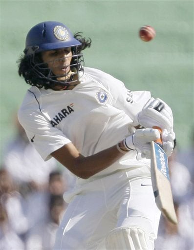 Ishant Sharma takes evasive action from a rising delivery from Peter Siddle on the second day of their second Test in Mohali. India vs Australia: 2nd Test, Day 2