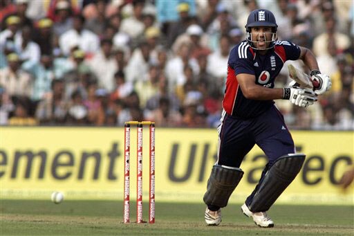 Ravi Bopara gestures after taking a shot during the fifth One-Day International match between India and England in Cuttack. (AP Photo) India vs England: 5th ODI