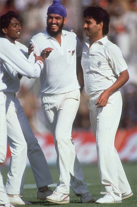 Dilip Vengsarkar hit a fluent 63 and was well backed by Sunil Gavasker, Sidhu and Azharuddin. India managed to defend their total of 289 with Maninder Singh and Azhar coming back to pick three wickets each. (Getty Images) Reviving the riveting rivalry