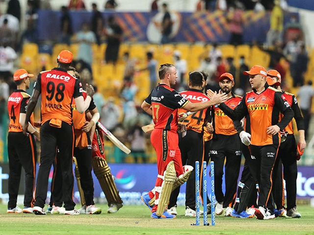 IPL: SRH Beat RCB By 4 Runs In A Thriller In Abu Dhabi