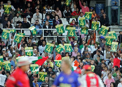 People seen, during the game between the Rajasthan Royals and Kings XI Punjab, at the Indian Premier League Twenty20 match in Cape Town. (AP Photo) Match 15: MOH vs JAI
