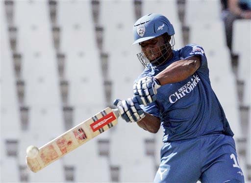 Deccan Chargers batsman Dwayne Smith plays a shot during the IPL match against Delhi Daredevils at the Super Sport Park on Thursday. (AP Photo) Match 21: DEL vs HYD