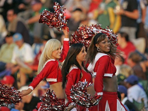 Kings XI Punjab cheerleaders dance during the IPL match against Mumbai Indians the Super Sport Park in Pretoria. (AP Photo) Match 42: MUM vs MOH