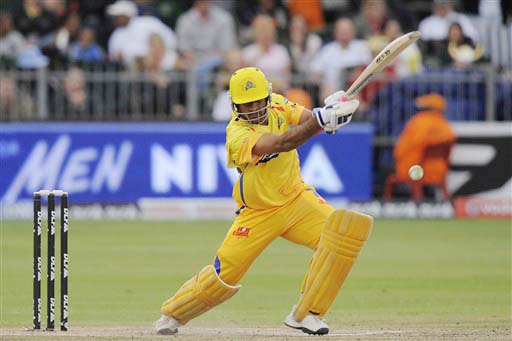 Chennai Super Kings' MS Dhoni plays a shot during the match against Mumbai Indians at St. George's Park, Port Elizabeth on Saturday. (AFP Photo) Match 47: MUM vs CSK