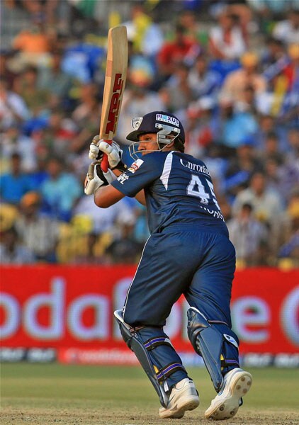 Deccan Chargers' batsman Rohit Sharma plays a shot during the Indian Premier League 3 match against Delhi Daredevils in Cuttack. (PTI Photo) IPL 3: Chargers vs Delhi