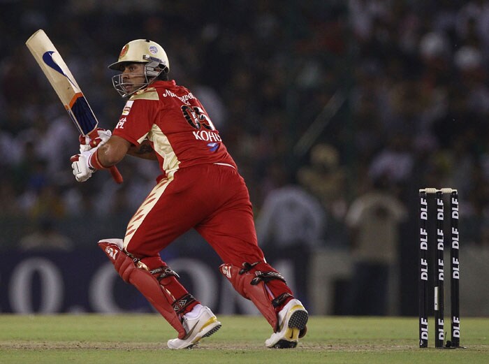 Virat Kohli of the Royal Challengers Bangalore plays a shot during the Indian Premier League 3 match against the Kings XI Punjab in Mohali. (Getty Photo) IPL 3: Punjab vs Bangalore