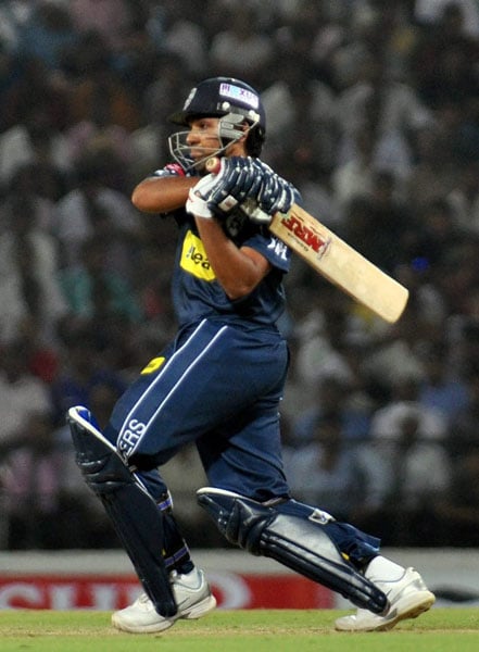 Deccan Chargers batsman Rohit Sharma plays a shot during the IPL match against Rajasthan Royal at VCA stadium in Nagpur. (PTI Photo) IPL 3: Royals vs Chargers