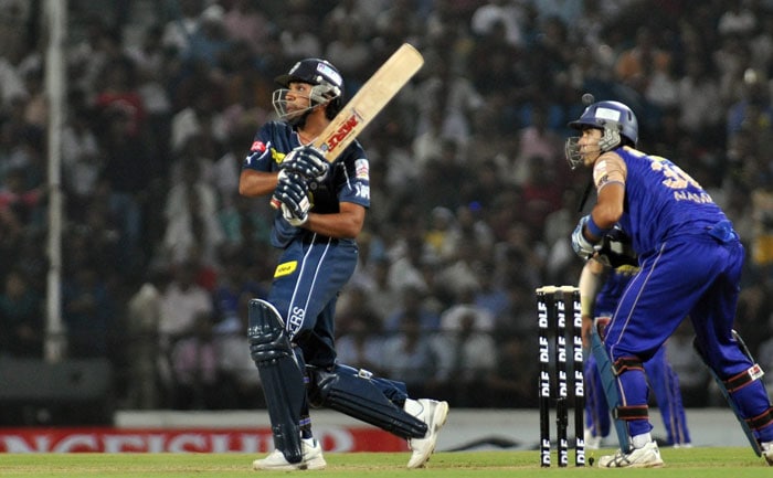 Deccan Chargers batsman Rohit Sharma plays a shot during the IPL match against Rajasthan Royal at VCA stadium in Nagpur. (PTI Photo) IPL 3: Royals vs Chargers