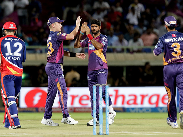 IPL: RPS Achieve 19-Run Win Via D/L Method to Dent DD's Play-Off Chances