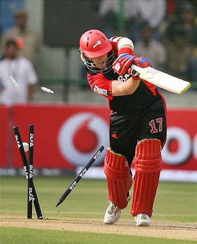 AB de Villiers failed to score and was bowled out by his compatriot Albie Morkel for zero. (PTI Photo) 28th Match: Super Kings vs Daredevils