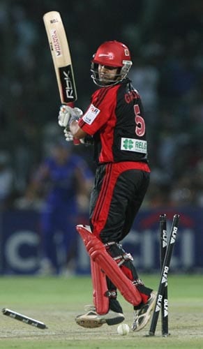 Gautam Gambhir fell, and his wicket signalled a middle order slump in Delhi innings. — <i>PTI Photo</i> 33rd Match: Rajasthan Royals vs Delhi Daredevils