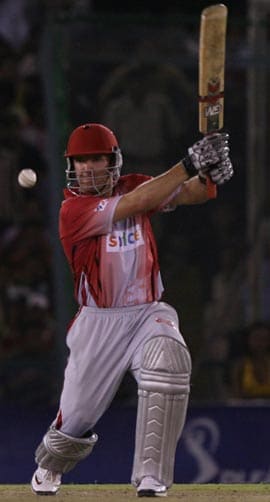 Kings XI got off to a confident start with James Hopes striking three sixes in his 27. — <i>PTI Photo</i> 34th Match: Bangalore Royal Challengers vs Kings XI Punjab