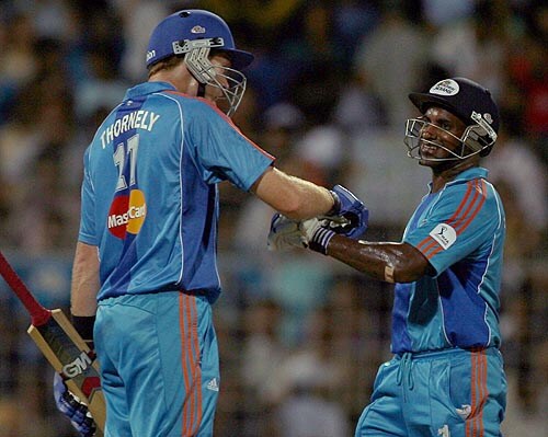 Mumbai Indians' Sanath Jayasuriya carried on with his form and slammed an unbeaten 52 runs to see Mumbai home. (PTI Photo) 38th Match: Mumbai Indians vs Kolkata Knight Riders