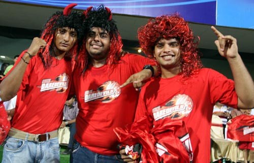 The first semifinal of the IPL was being played in Mumbai, but there was plenty of support for Delhi Daredevils as they prepared to take on Rajasthan Royals. —<i>PTI Photo</i> 1st Semifinal: Delhi Daredevils vs Rajasthan Royals