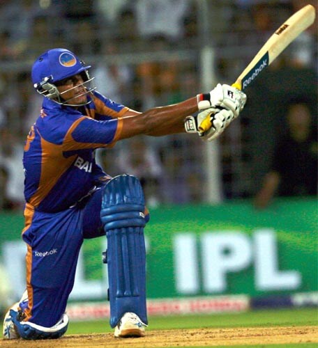 Yusuf Pathan carried on with his good form, hitting four sixes in his 21-ball 45. —<i>PTI Photo</i> 1st Semifinal: Delhi Daredevils vs Rajasthan Royals