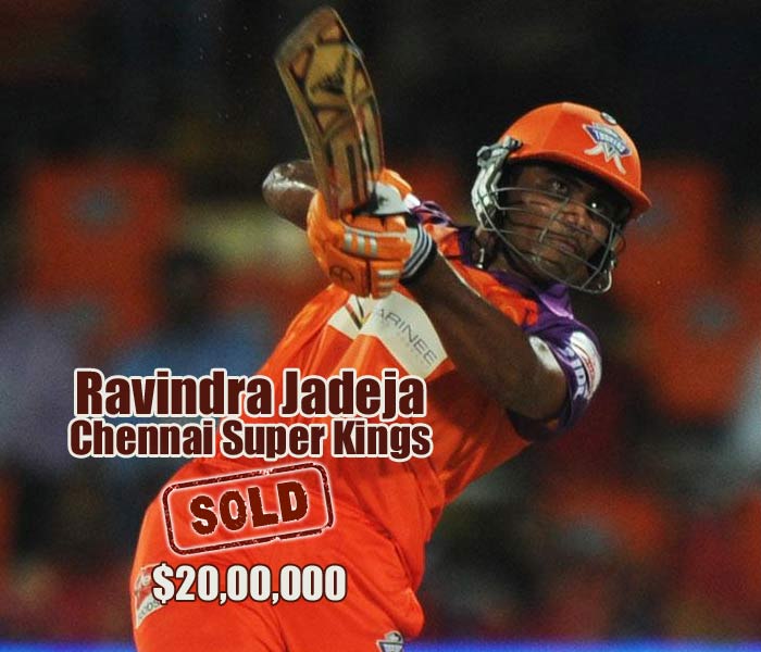 Two-way battle ensured that Ravindra Jadeja made merry in the auction. He was the highest paid-for with his eventual price tag at over $2 million, finally going to Chennai Super Kings after a tie breaker. IPL Auction 2012: Millions for Jadeja, Vinay, Jayawardena