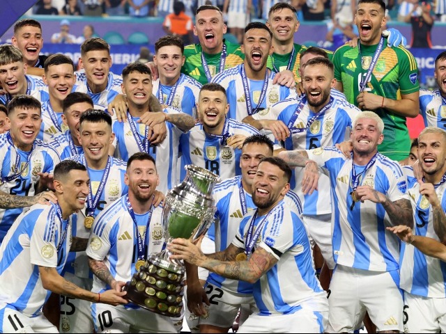 Lionel Messi And Argentina Celebrate Copa America Title