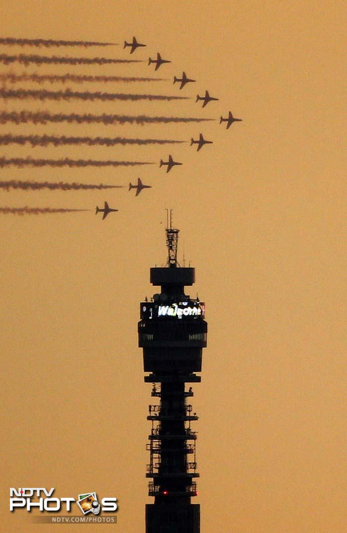 The Sky Rockets performed a fly-past that left everyone here absolutely mesmerised.