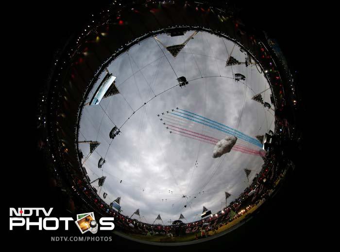 The most spectacular view though was observed from inside the Olympic Stadium.