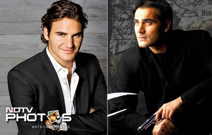 <b>Roger Federer and Arbaaz Khan:</b> Now, this comparison may raise quite a few eyebrows but see it for yourself. Apart from the looks, it's better we don't make any comparison between the tennis legend Federer and Arbaaz the actor.