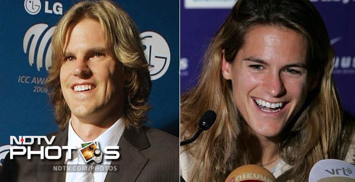<b>Nathan Bracken and Amelie Mauresmo:</b> Had they not been popular and from different countries, they could have been mistaken as twins. Former French player Amelie Mauresmo looks very much like Australian pace bowler Nathan Bracken. While she retired from tennis in 2009, Bracken quit cricket in January this year due to chronic knee injury.