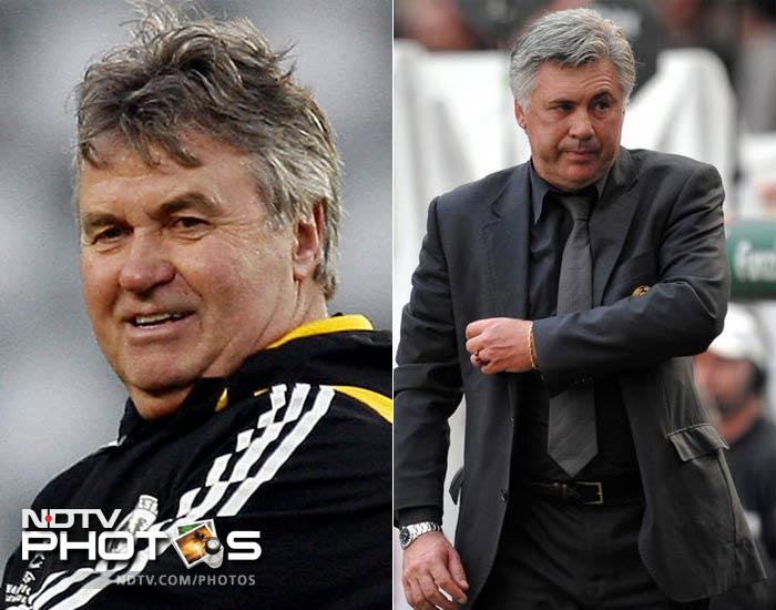 <b>Carlo Ancelotti and Guus Hiddink:</b> It's not just the looks and the built; both were the managers of football giant Chelsea.