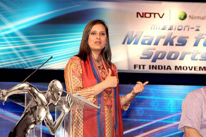 NDTV's Sonali Chander at the Campaign launch.