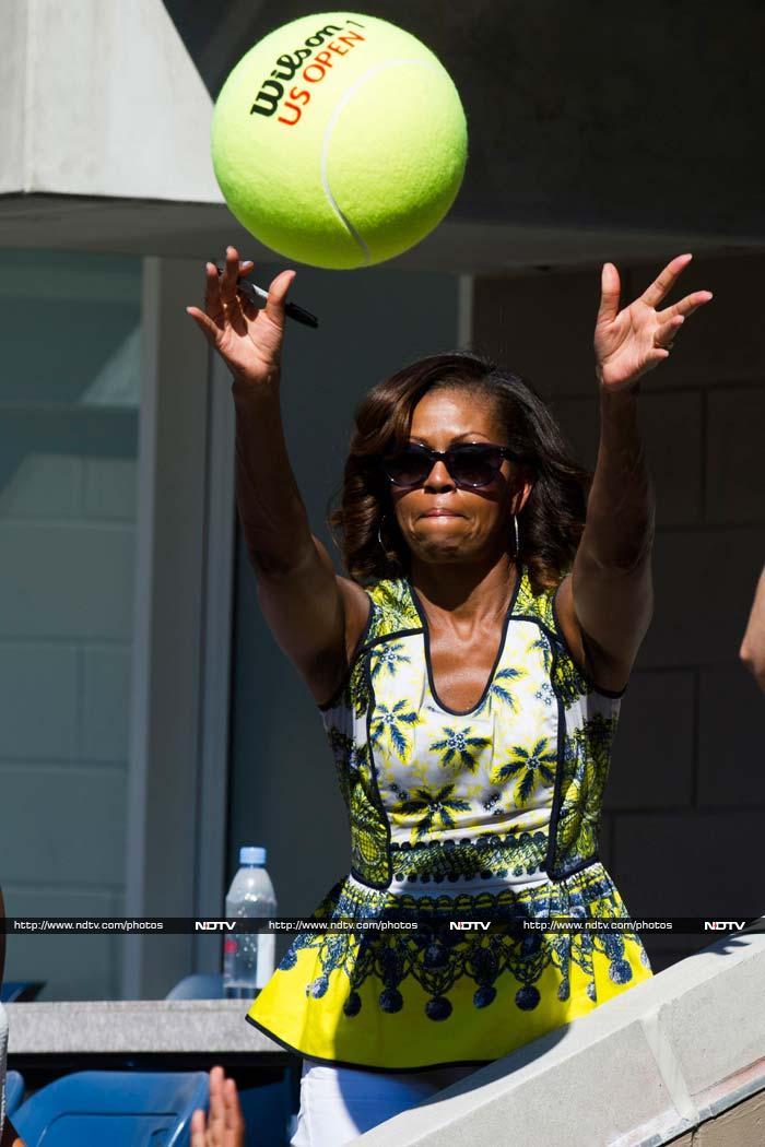 US Open Michelle Obama's rendezvous with tennis Photo Gallery