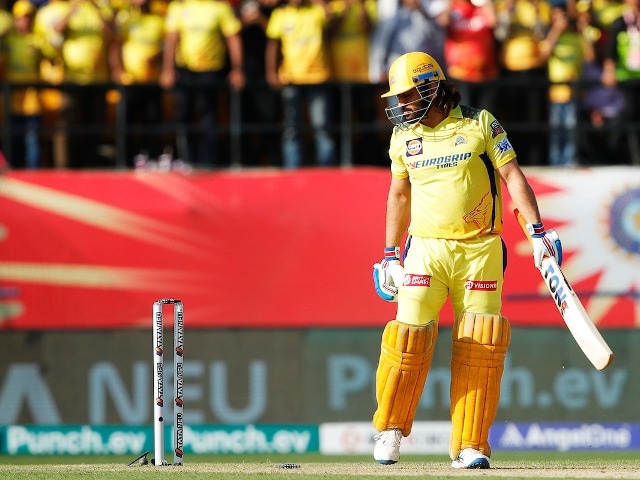 Photo : MS Dhoni's No. 9 Stunt Results In Golden Duck