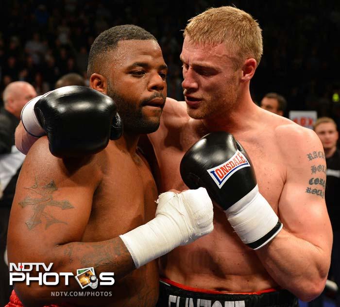 <b>Andrew Flintoff:</b> Former England cricket captain Andrew Flintoff began his boxing career with a narrow victory over Richard Dawson after being knocked down by the American initially. The former England cricket captain beat Dawson 39-38 on points after a lively affair in front of 5,000 raucous fans at the Manchester Arena, but only after being knocked down in the second round of the four-round contest.