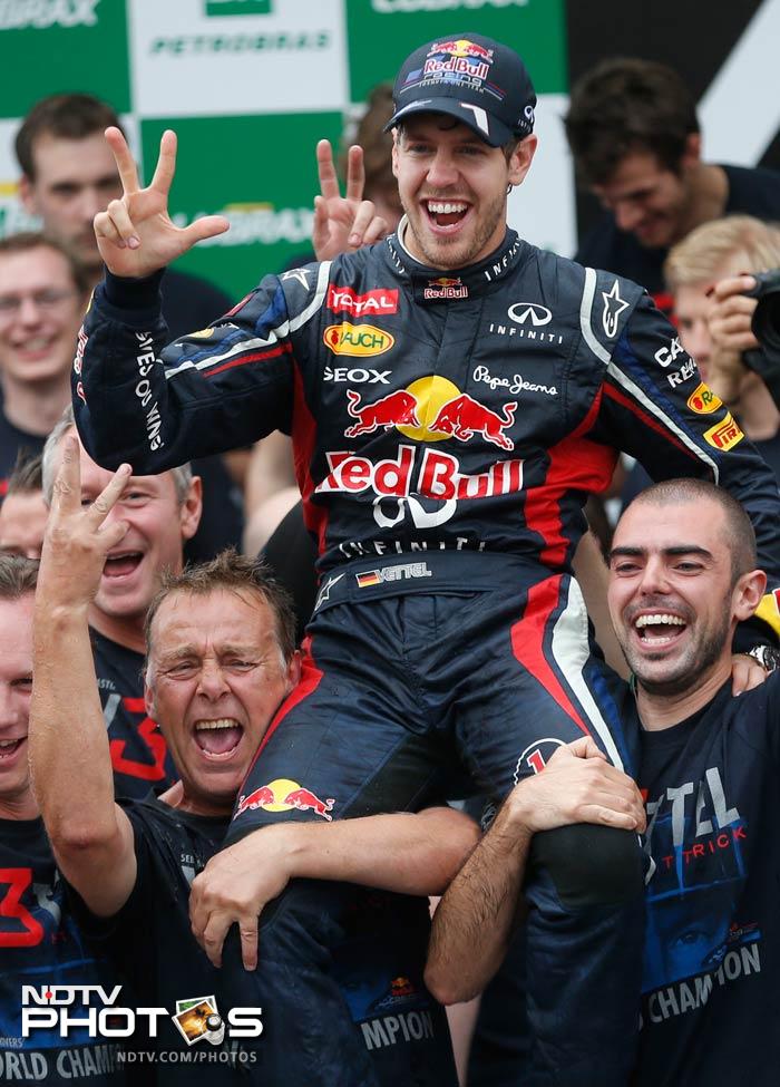 <b>Sebastian Vettel:</b> In a gripping season-ending race in Brazil, Vettel became the youngest triple champion in Formula One history. The 25-year-old German Red Bull driver, who was involved in an opening lap collision with Bruno Senna, finished sixth. His only title rival, Fernando Alonso, finished second, but it was not enough to overhaul a pre-race 13-point deficit as Vettel winning the crown by just three points.
