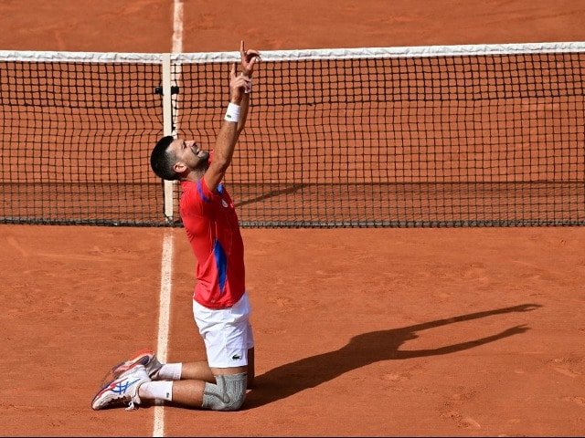 Photo : Novak Djokovic's Emotional Celebration After Winning Paris 2024 Gold