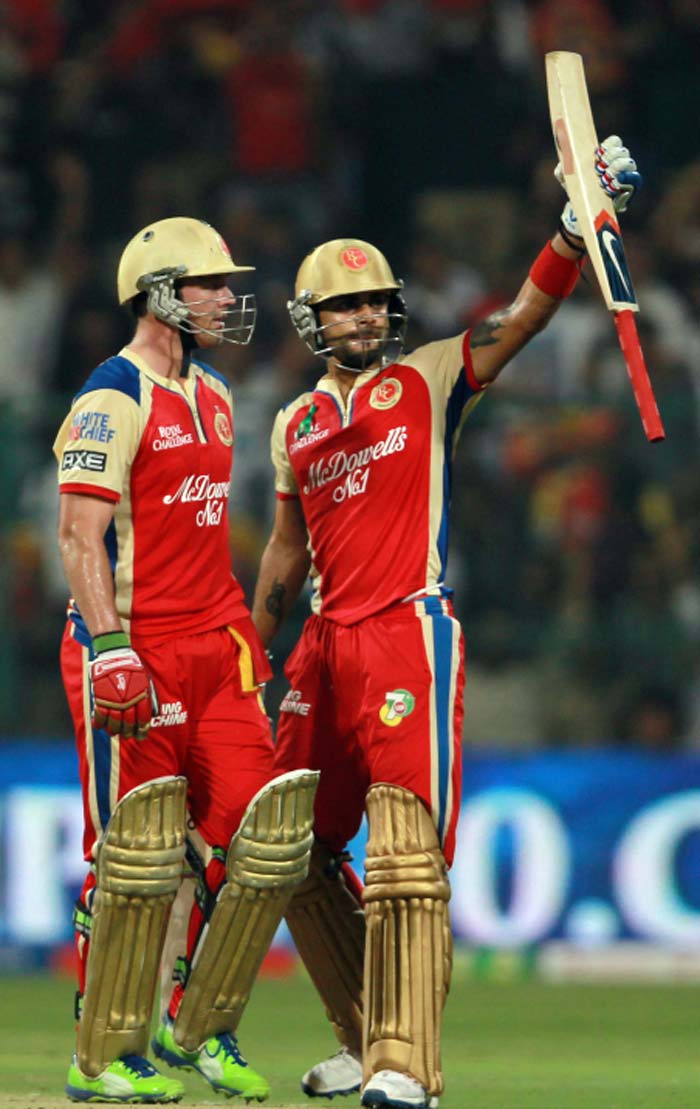 Kohli and AB de Villiers combined to form a 103-run stand that nearly shut Delhi out of the game. Kohli going on to cross 300 runs in this season and registering his 12th fifty in tournament history. (BCCI image) How Bangalore prevailed over Delhi in Super-Over finish