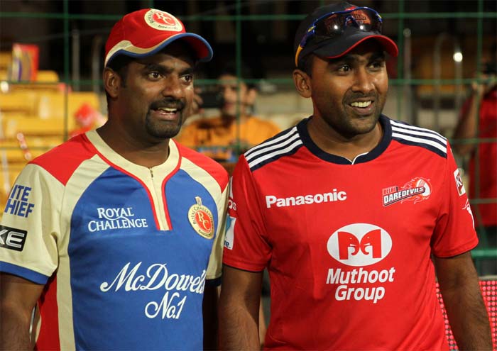 This was the battle between two of Sri Lankan cricket's longest serving superstars - Muttiah Muralitharan and Mahela Jayawardene. Where Mahela captained the Delhi team, Muralitharan did not feature in the RCB line up. (BCCI image) How Bangalore prevailed over Delhi in Super-Over finish