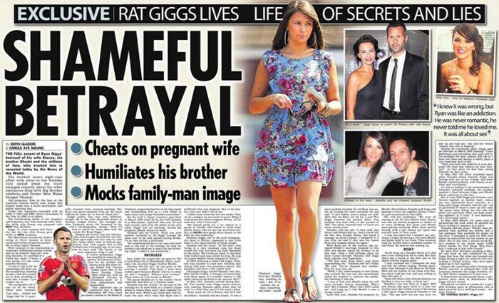 <b>Ryan Giggs:</b> Being faithful is not that big a sin. The United star would be better of not apeing Heath Ledger from Casanova, not when he isn't and especially not with his brother's wife. Then again, we are not passing moral judgements. It is just an estimation.