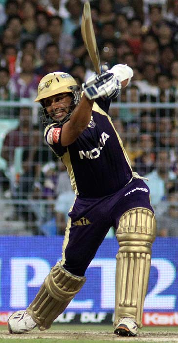 Although high on confidence, the start for the hosts was disastrous. They lost Jacques Kallis in the second delivery of their chase and Manvinder Bisla (in pic) soon followed. IPL4: Kolkata Knight Riders vs Rajasthan Royals