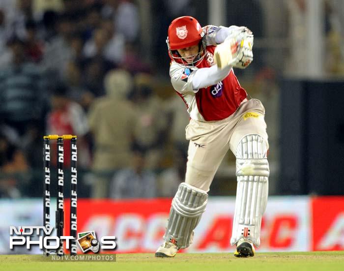 David Hussey, Kings XI Punjab's captain failed to inspire a spirited batting performance from his side. (AFP PHOTO/RAVEENDRAN) Rajasthan Royals thrash Kings XI Punjab