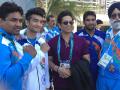 Photo : ओलिंपिक विलेज में खिलाड़ियों से मिले गुडविल एंबैसडर सचिन