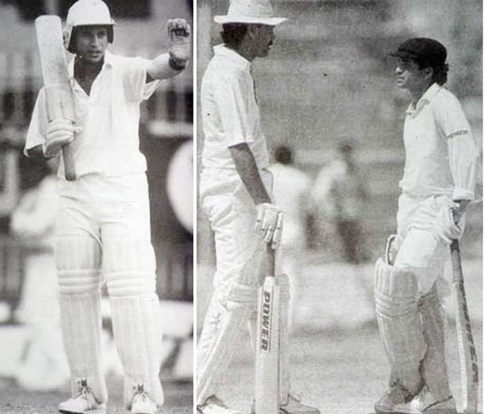 On 11 December 1988, aged just 15 years and 232 days, Tendulkar scored 100 not out in his debut first-class match for Bombay against Gujarat, making him the youngest Indian to score a century on first-class debut. He is infact the only player to score a century in all three of his Ranji Trophy, Duleep Trophy and Irani Trophy debuts.<br><br>
At sixteen, Sachin was picked to play his first Test match for India against Pakistan. His father signed the papers for him, because Sachin was too young.<br><br>
He scored his maiden Test century to become the second-youngest centurion in the Test history. His 119 not out against England at Old Trafford was a majestic rearguard action that enabled India to hang on for a draw. It still remains among his most valuable Test innings.<br><br>
Sachin took a little longer to come into his own in ODIs though scoring his first ton in his 79th innings.<br><br>
<a href="http://www.ndtv.com/convergence/ndtv/new/forums/readforum.aspx?trdid=3699" class="fn fl">What tip should Sachin give Rooney?</a></span> 'Rooney must learn from Sachin'