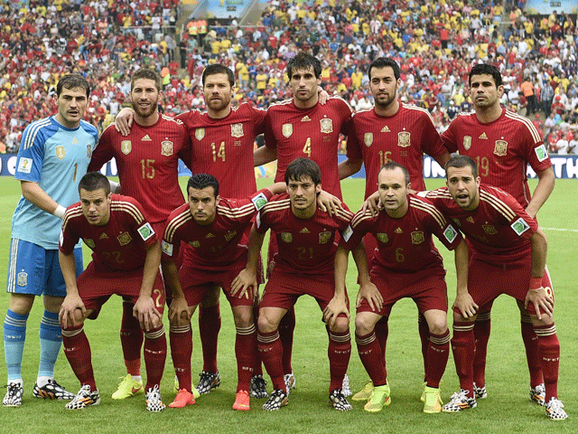 Photo : Spain Knocked Out of  2014 World Cup After 2-0 Loss to Chile
