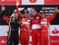 Photo : Fernando Alonso wins the Spanish Grand Prix, Raikkonen 2nd