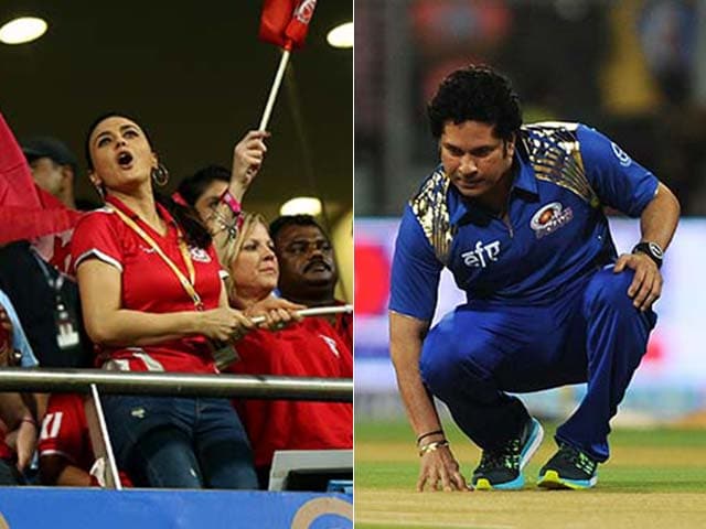 Photo : IPL 2015: Sachin Tendulkar, Preity Zinta in Focus in MI vs KXIP Clash