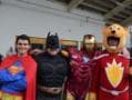 Photo : Champions Trophy: Comic heroes day out at rainy Cardiff
