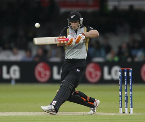 Neil Broom is caught and bowled with this shot by Jacques Kallis during their ICC World Twenty20 match at Lord's in London. (AFP Photo) WT20: SA vs NZ