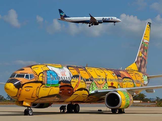 Photo : It's Art in The Air: Brazil's World Cup Team Plane