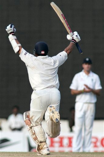 Sachin Tendulkar takes a run to make a century and win over England during the fifth day of the first Test cricket match between India and England in Chennai on Monday, December 15, 2008. (AP Photo) Tendulkar's way to 41st ton