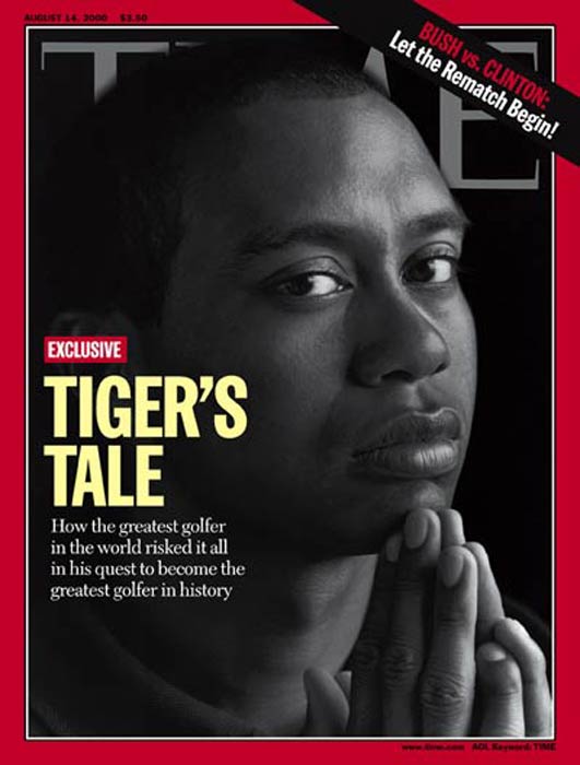 <b>Tiger Woods:</b> He was World No. 1 and a role model of the younger generation when he made to the cover of this illustrious magazine in 2000. Needless to say that was much before his 'misadventures' came to the fore. (Image Courtesy: Time Magazine)
