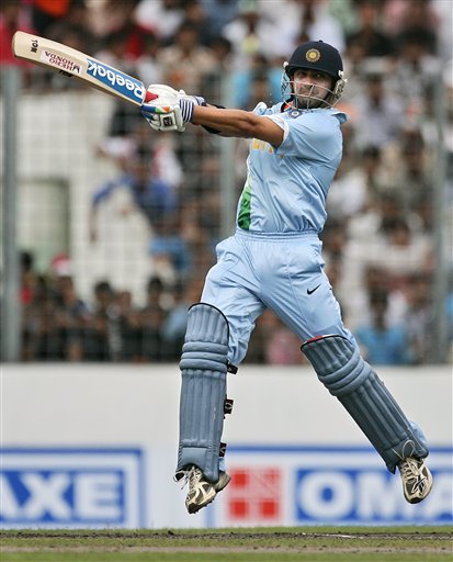 India's Gautam Gambhir plays a shot against Pakistan during their ODI match in Dhaka, Bangladesh on June 10, 2008. (AP Photo) 2nd ODI: India vs Pakistan