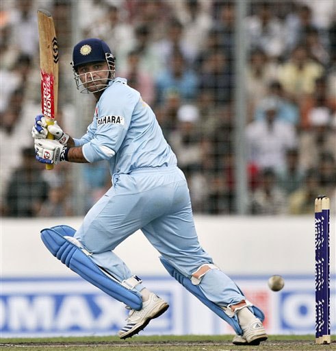 India's Virender Sehwag plays a shot against Pakistan during their ODI match in Dhaka, Bangladesh on June 10, 2008. (AP Photo) 2nd ODI: India vs Pakistan